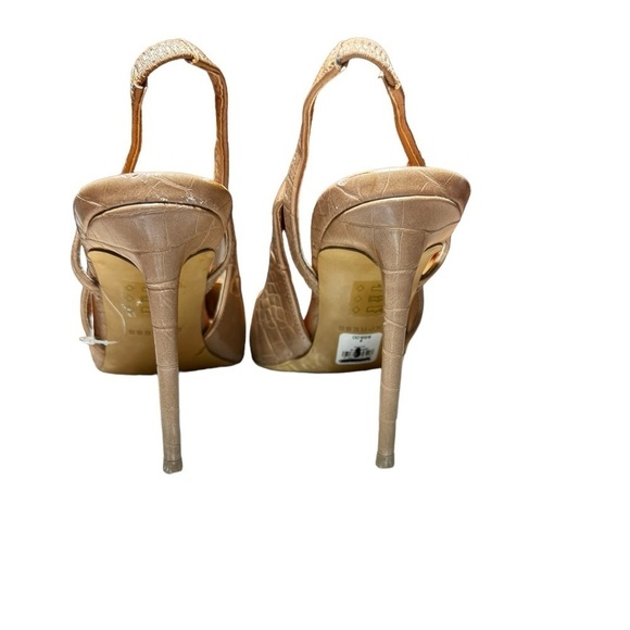 Express Croc Embossed Cutout Slingback Pumps - Picture 8 of 10